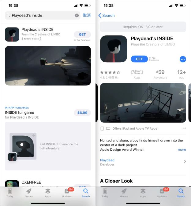 Playdead’s INSIDE苹果下载（iOS最简单下载教程）